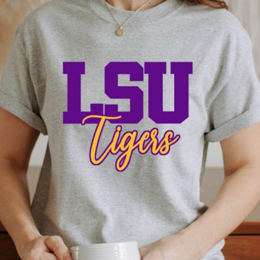 Louisiana State Tigers T-Shirt, Unisex T-Shirt, Lsu Tiger Unisex Tee Shirt